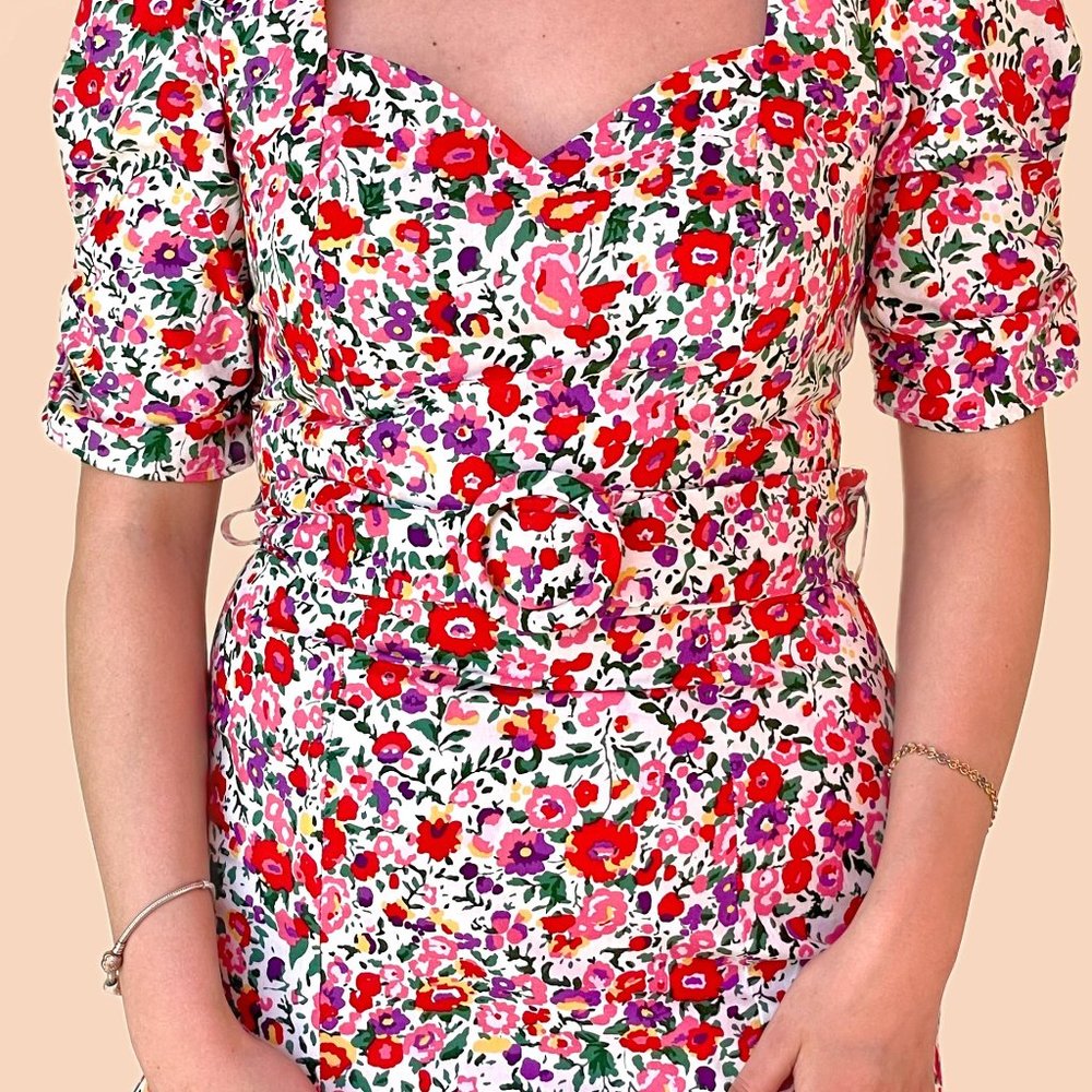 Sweetheart Floral Print Dress - Picture 6 of 13